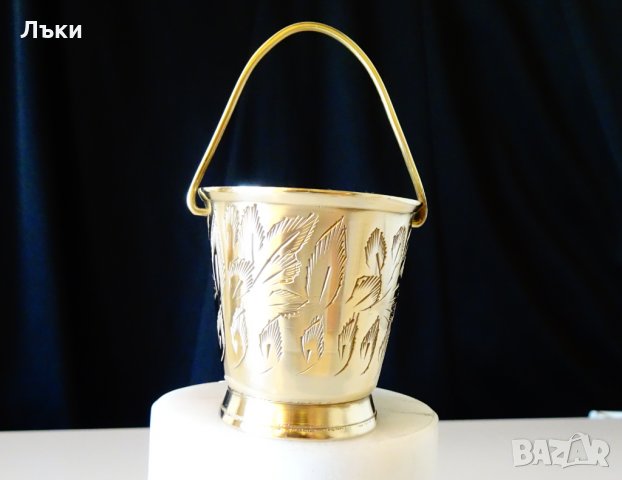 Бронзова чаша за ракия,котле,гравирана. , снимка 7 - Антикварни и старинни предмети - 28237102