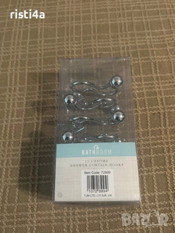 Халки за завеса на банята 12 броя , снимка 2 - Други стоки за дома - 52415029