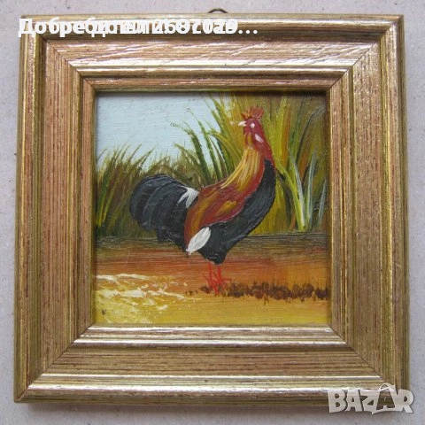  картини ГРАДСКИ ПЕЙЗАЖ - картина с дървена рамка, рози, птици, цветя, маслени бои, снимка 11 - Картини - 28955873