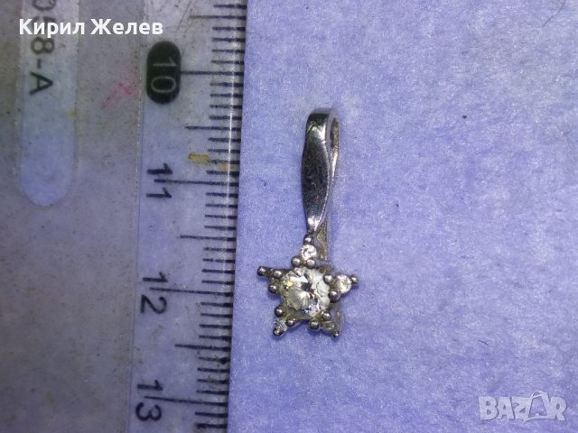 ПРЕКРАСЕН НЕЖЕН СКЪПОЦЕНЕН СРЕБЪРЕН АРТ МЕДАЛЬОН СРЕБРО 925 с БЯЛА ПОЗЛАТА и ФАСЕТ ЦИРКОНИ 72141, снимка 14 - Колиета, медальони, синджири - 43318060