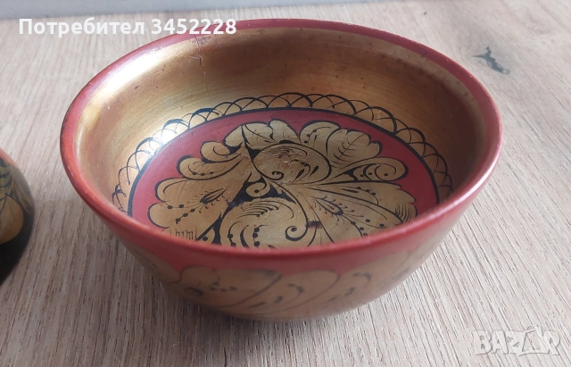 купички хохлома Русия за ценители , снимка 3 - Антикварни и старинни предмети - 52720492