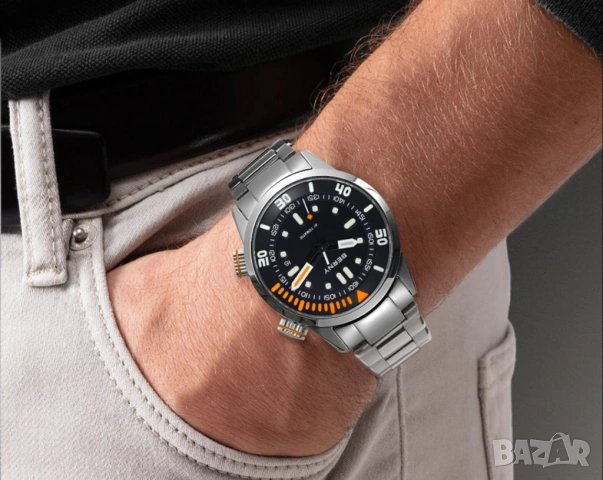 BERNY Автоматичен часовник за гмуркане 20ATM Супер светещ, снимка 6 - Мъжки - 51473690