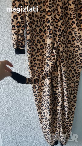 Гащеризон пижама H&M леопард S-M НОВА, снимка 6 - Нощници - 44112054