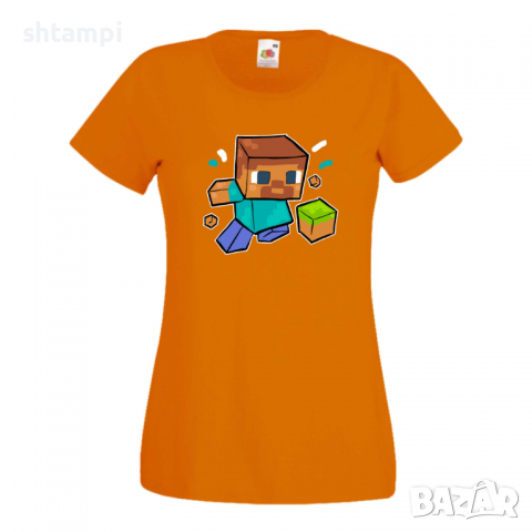 Дамска тениска Steve Football майнкрафт Minecraft,Игра,Забавление,подарък,Изненада,Рожден Ден., снимка 11 - Тениски - 36521418
