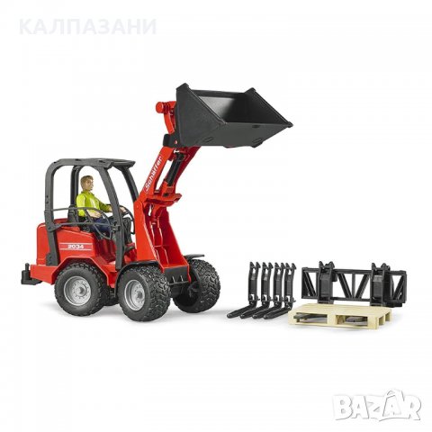 BRUDER Колесен товарач с фигурка SCHAFFER 2034 02191, снимка 5 - Коли, камиони, мотори, писти - 39706904