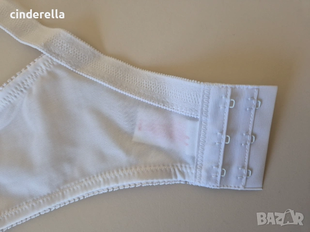 Naturana Бял Дантелен Сутиен без Банел 85C, снимка 9 - Бельо - 53604149