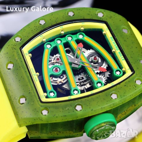 Мъжки часовник Richard Mille Green Lizard с автоматичен механизъм, снимка 5 - Мъжки - 36755003