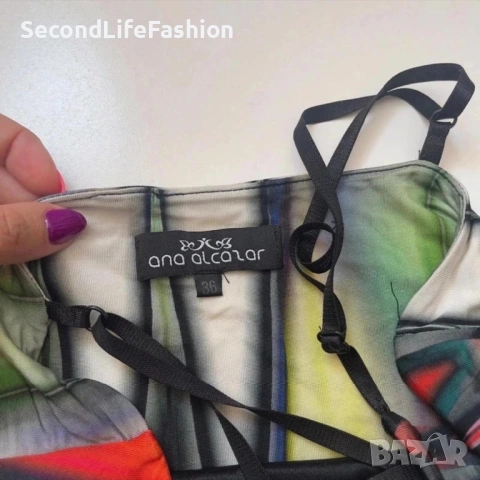 Дамска рокля Ana Alcazar многоцветна размер 36 вискоза, снимка 2 - Рокли - 53223604