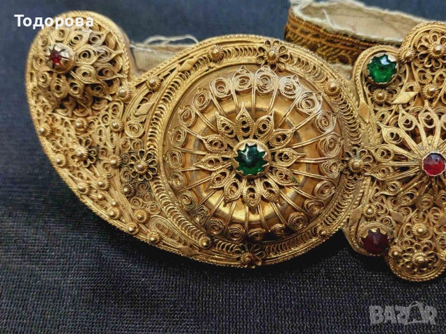 Прекрасни филигранни пафти с живачна позлата,втората пафта е с цена 1800 лв., снимка 2 - Антикварни и старинни предмети - 52074993