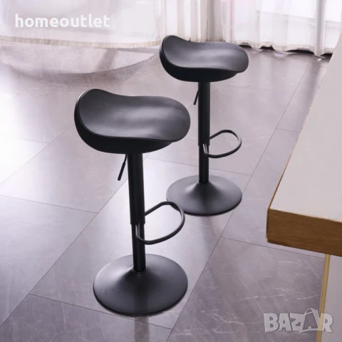 Бар стол с интересен дизайн, регулируема височина, к-кт от 2бр YOUNIKE EUYY102-ALL-1919PBK, снимка 6 - Столове - 50777569