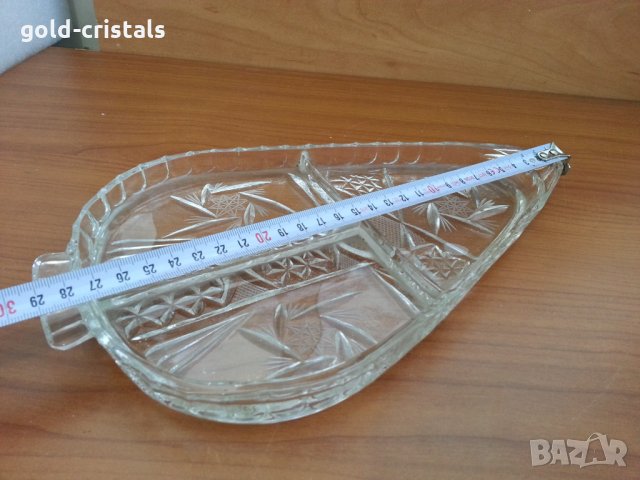 кристален поднос плато ордьовър , снимка 2 - Антикварни и старинни предмети - 32501069