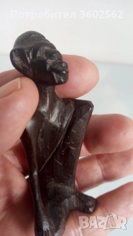 африканска дървена фигурка - ръчна изработка, снимка 5 - Статуетки - 51906317