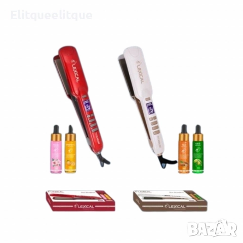 Преса за коса Lexical с подарък 2 шишента серум за коса с витамин C, снимка 9 - Преси за коса - 52187264