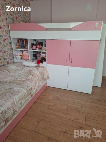 Поръчково обзавеждане за момичешка детска стая, с тайно скривалище, снимка 15 - Спални и легла - 53140371