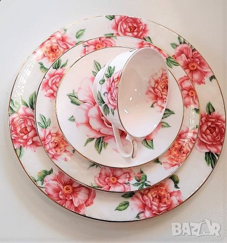 Луксозни комплекти и сервизи от Костен порцелан за кафе и чай, снимка 10 - Подаръци за жени - 28395434