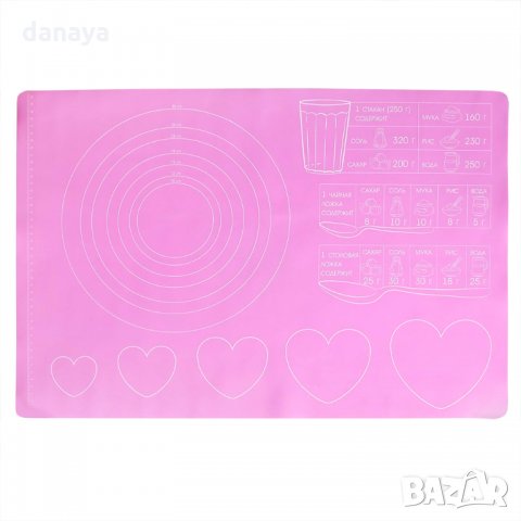 2534 Кухненска силиконова подложка за месене точене печене, 2 размера, снимка 2 - Аксесоари за кухня - 34922385