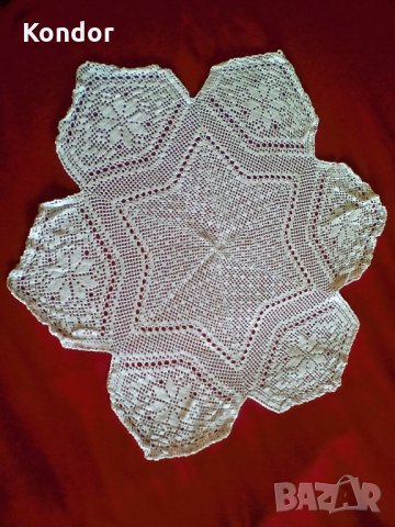 Звезда, плетена на една кука, снимка 2 - Декорация за дома - 34961630