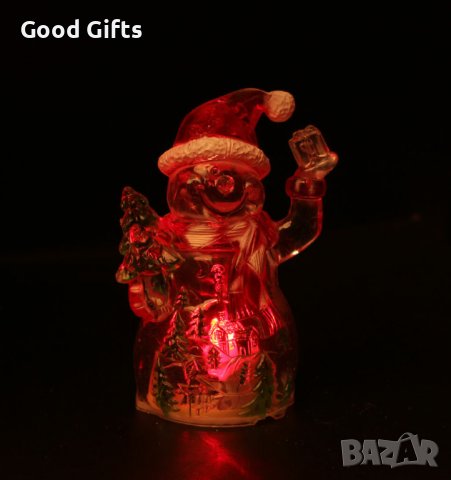 Комплект 4 броя Светещ Снежен човек, Коледна украса, снимка 4 - Декорация за дома - 43089861