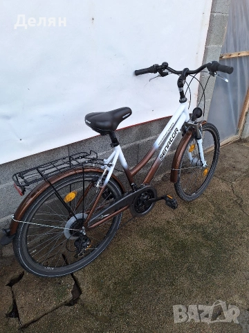 Велосипед SENATOR 26",алуминиева рамка,преден амортисьор,скорост 3×7,монтаж SHIMANO,фар,стоп, снимка 3 - Велосипеди - 53600246