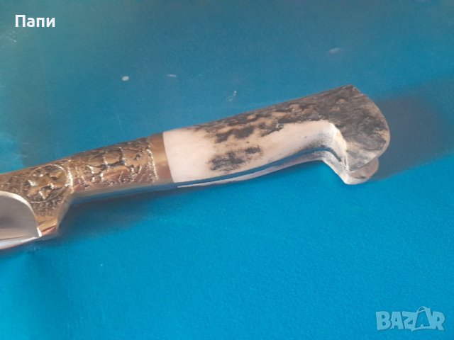 Голям ловен нож 40 см,с дръжка от елен, снимка 7 - Ножове - 38390776