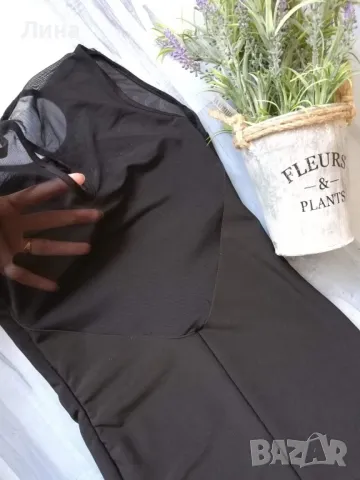 Черна елегантна рокля с гол гръб , снимка 2 - Рокли - 49674094