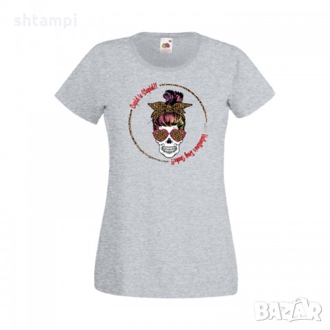 Дамска тениска Свети Валентин Skull Valentine's 10, снимка 4 - Тениски - 35582074