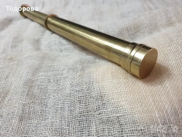 Телескопичен бронзов далекоглед, снимка 6 - Антикварни и старинни предмети - 48680539