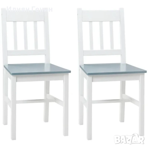 Комплект от 2 стола за трапезария Кухненски столове, Масивно дърво