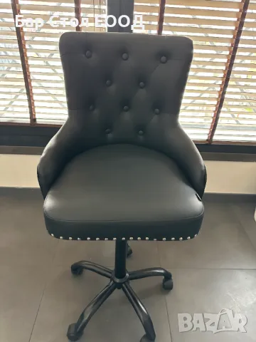 Висок стол на колелца Lyon с 24м гаранция и безплатна доставка до офис, снимка 9 - Столове - 49942638