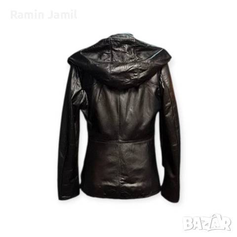 Естествена агнешка лицева кожа – Черна, Турско производство, снимка 2 - Якета - 51537683