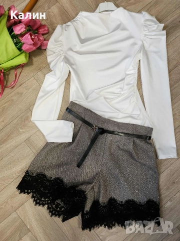 Дамски къси панталонки с дантела - три десена - 40 лв., снимка 5 - Къси панталони и бермуди - 52773314