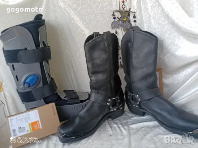 Мото, чопър, КАТО НОВИ мото боти, рокер хард ботуши DINGO original, 45 - 46, 100% естествена кожа , снимка 17 - Мъжки ботуши - 47485522