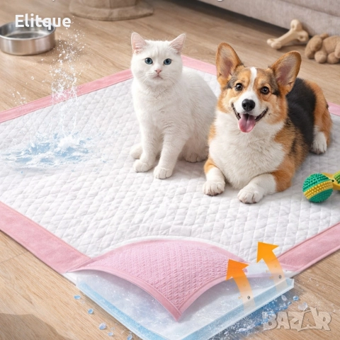 Хигиенни подложки за кучета и котки 60×90 см – Дебели абсорбиращи постелки, 50 бр. в пакет, снимка 3 - За кучета - 52938537