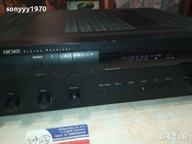 HARMAN/KARDON HK3400 RECEIVER-MADE IN JAPAN-SWISS 1801241125, снимка 5 - Ресийвъри, усилватели, смесителни пултове - 43863303