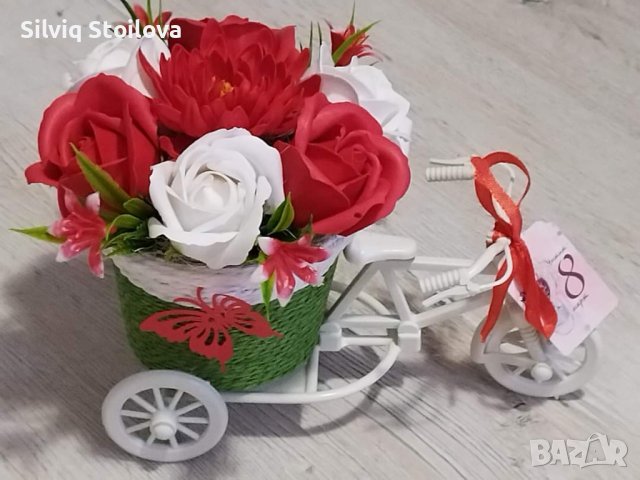 Декоративни колела със сапунени цветя, снимка 9 - Подаръци за жени - 39639620