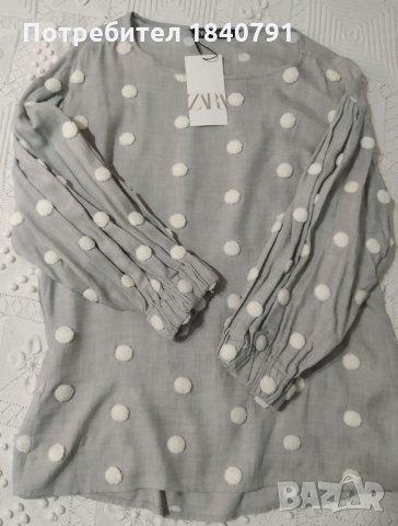 НОВА ZARA елегантна дамска блуза – размер М , снимка 3 - Блузи с дълъг ръкав и пуловери - 32260916