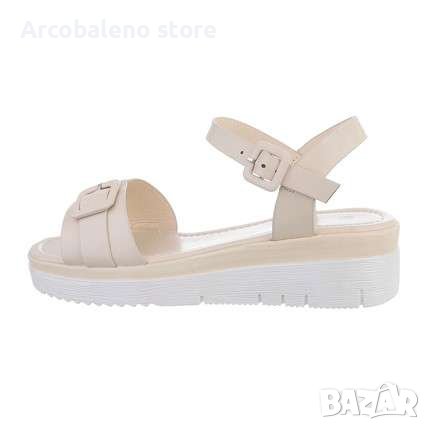 Дамски сандали на клин, 3цвята , снимка 2 - Сандали - 37358001