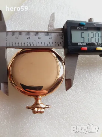 Златен 18к джобен часовник Зенит(Zenith) отлично състояние 42 гр. в 18 карата, снимка 14 - Антикварни и старинни предмети - 48271598