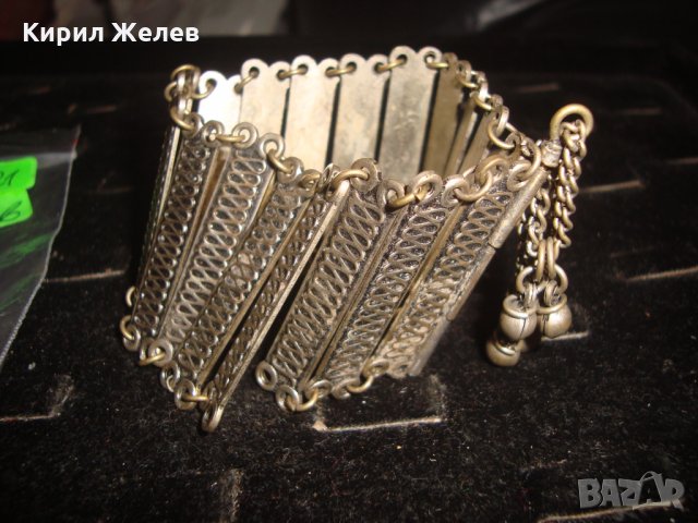 СТАРА БРОНЗОВА ПОСРЕБРЕНА ВЪЗРОЖДЕНСКА ГРИВНА със ЗВЪНЧЕТА 44321, снимка 3 - Антикварни и старинни предмети - 32265077