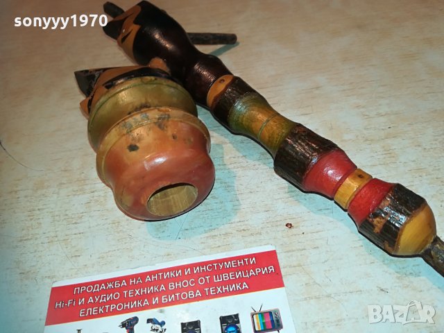 КРАСИВА ДЪРВЕНА ЛУЛА 30х13х6см 2004211050, снимка 10 - Колекции - 32615167