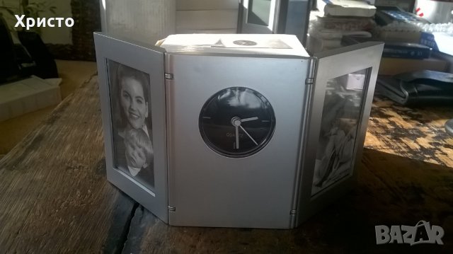 моливник с кварцов часовник и място за 2 снимки