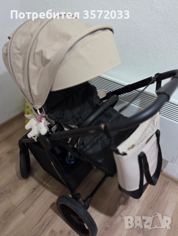 Комбинирана бебешка количка Kinderkraft NEA 2, SOFT BEIGE, снимка 7 - Детски колички - 53416148