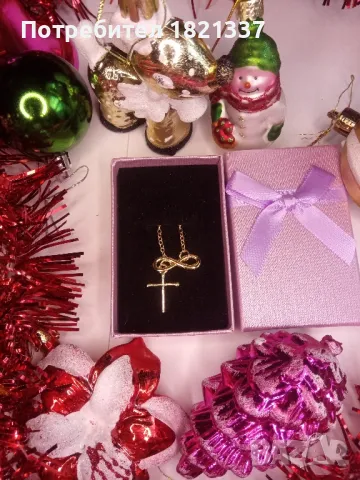 Колие кръст с безкрайност, снимка 2 - Колиета, медальони, синджири - 48311007