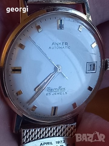 позлатен часовник Anker automatic 25 jewels, снимка 6 - Мъжки - 44058022