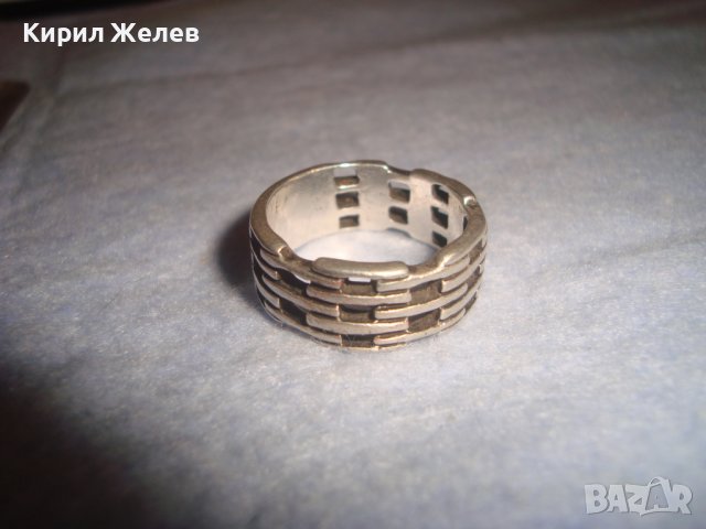 АЖУРЕН ДИЗАЙНЕРСКИ АРТ МОДЕЛ СРЕБЪРЕН МОДЕН ПРЪСТЕН СРЕБРО 925 МАЙСТОРСКА РЪЧНА ИЗРАБОТКА 32441, снимка 12 - Пръстени - 38329965