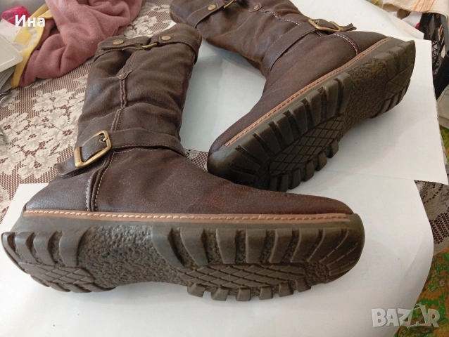 Тъмнокафяви ботуши на DOLCIR /холандска марка/ н.40 естествена кожа,, снимка 5 - Дамски ботуши - 53489619