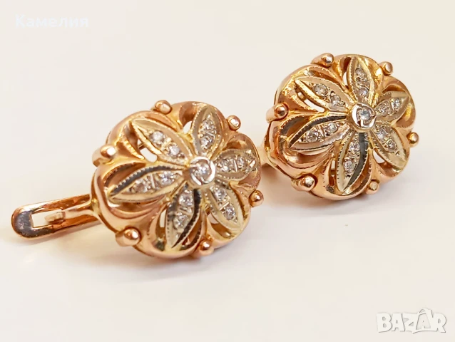 Руско злато , снимка 2 - Обеци - 50738672