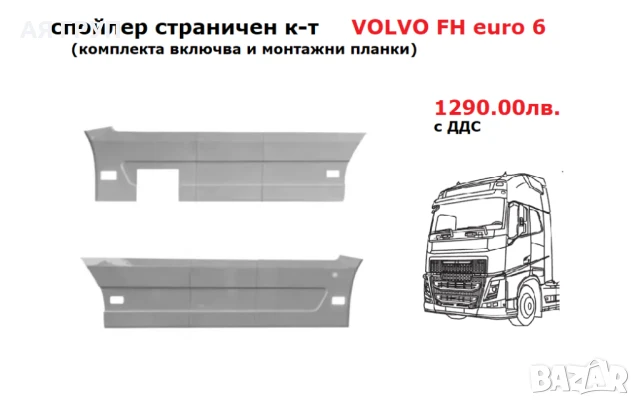 СТРАНИЧЕН СПОЙЛЕР ВОЛВО / VOLVO FH FM euro 6, снимка 1