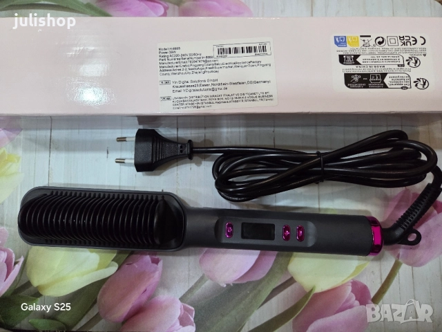 Цифрова четка /преса  за изправяне на коса. Подарък четка за коса. , снимка 8 - Преси за коса - 52376274