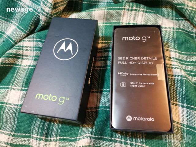 Motorola Moto G14, чисто нов, неразпечатан, снимка 3 - Motorola - 52258262